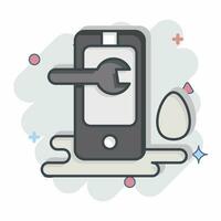 Icon Cellular Damage Repair. related to Future Technology symbol. comic style. simple design editable. simple illustration vector