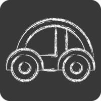 Icon Driverless Car. related to Future Technology symbol. chalk Style. simple design editable. simple illustration vector