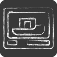 Icon 3D Printing. related to Future Technology symbol. chalk Style. simple design editable. simple illustration vector