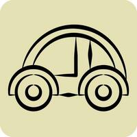 Icon Driverless Car. related to Future Technology symbol. hand drawn style. simple design editable. simple illustration vector