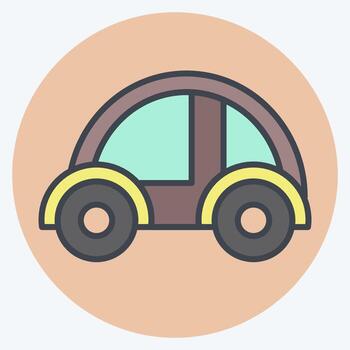 Icon Driverless Car. related to Future Technology symbol. color mate style. simple design editable. simple illustration vector