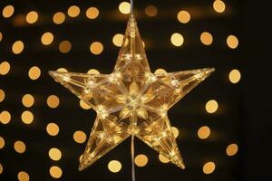 AI generated Christmas Star Decorations. AI Generated photo