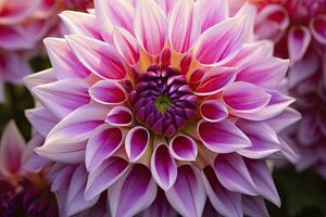 AI generated Dahlia flower background.  AI Generated. photo