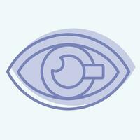 Icon Nano Contact Lenses. related to Future Technology symbol. two tone style. simple design editable. simple illustration vector