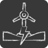 Icon Energy Ecosystem. related to Future Technology symbol. chalk Style. simple design editable. simple illustration vector