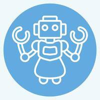 Icon Personal Robot. related to Future Technology symbol. blue eyes style. simple design editable. simple illustration vector