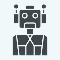 Icon Cyborg. related to Future Technology symbol. glyph style. simple design editable. simple illustration vector