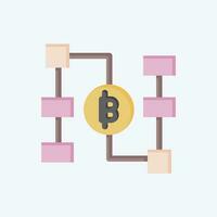 Icon Blockchain. related to Future Technology symbol. flat style. simple design editable. simple illustration vector