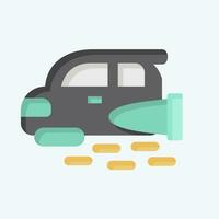 Icon Flying Car. related to Future Technology symbol. flat style. simple design editable. simple illustration vector