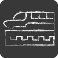 Icon High Speed Train. related to Future Technology symbol. chalk Style. simple design editable. simple illustration vector