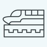 Icon High Speed Train. related to Future Technology symbol. line style. simple design editable. simple illustration vector