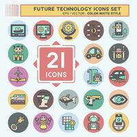 Icon Set Future Technology. related to Education symbol. color mate style. simple design editable. simple illustration vector