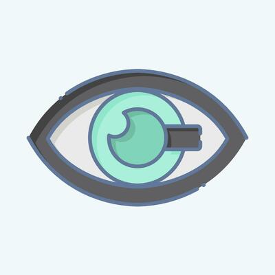 Icon Nano Contact Lenses. related to Future Technology symbol. doodle style. simple design editable. simple illustration