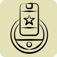 Icon Wireless Charging. related to Future Technology symbol. hand drawn style. simple design editable. simple illustration vector