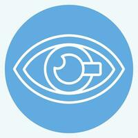 Icon Nano Contact Lenses. related to Future Technology symbol. blue eyes style. simple design editable. simple illustration vector