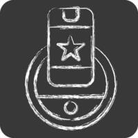 Icon Wireless Charging. related to Future Technology symbol. chalk Style. simple design editable. simple illustration vector