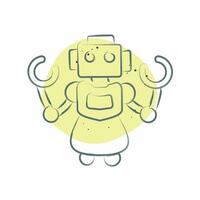 Icon Personal Robot. related to Future Technology symbol. Color Spot Style. simple design editable. simple illustration vector