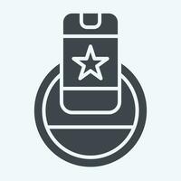 Icon Wireless Charging. related to Future Technology symbol. glyph style. simple design editable. simple illustration vector