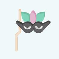 Icon Mask. related to Theatre Gradient symbol. flat style. simple design editable. simple illustration vector