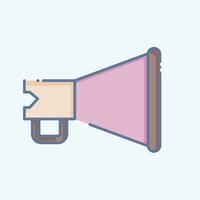 Icon Megaphone. related to Theatre Gradient symbol. doodle style. simple design editable. simple illustration vector