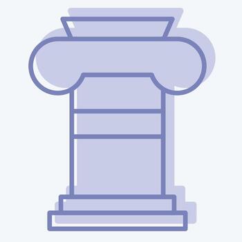 Icon Column. related to Theatre Gradient symbol. two tone style. simple design editable. simple illustration vector