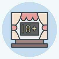 Icon Age. related to Theatre Gradient symbol. color mate style. simple design editable. simple illustration vector