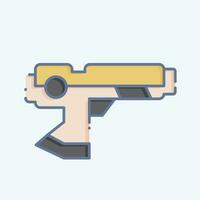 Icon Hi-Tech Weapons. related to Future Technology symbol. doodle style. simple design editable. simple illustration vector