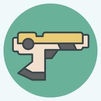 Icon Hi-Tech Weapons. related to Future Technology symbol. color mate style. simple design editable. simple illustration vector