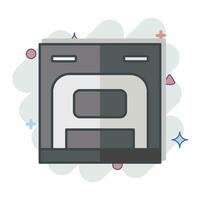 Icon Cashbox. related to Theatre Gradient symbol. comic style. simple design editable. simple illustration vector