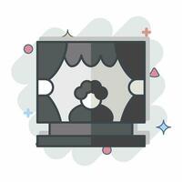 Icon Performance. related to Theatre Gradient symbol. comic style. simple design editable. simple illustration vector