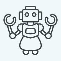 Icon Personal Robot. related to Future Technology symbol. line style. simple design editable. simple illustration vector