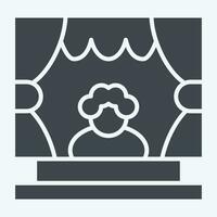 Icon Performance. related to Theatre Gradient symbol. glyph style. simple design editable. simple illustration vector