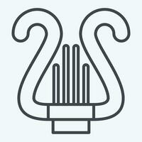 Icon Lyre. related to Theatre Gradient symbol. line style. simple design editable. simple illustration vector