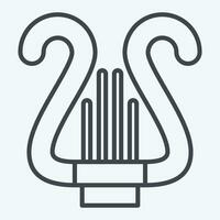 Icon Lyre. related to Theatre Gradient symbol. line style. simple design editable. simple illustration vector