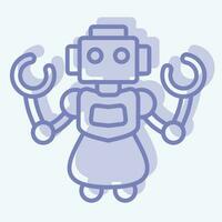 Icon Personal Robot. related to Future Technology symbol. two tone style. simple design editable. simple illustration vector