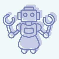 Icon Personal Robot. related to Future Technology symbol. two tone style. simple design editable. simple illustration vector