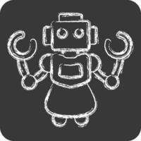 Icon Personal Robot. related to Future Technology symbol. chalk Style. simple design editable. simple illustration vector