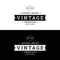 Logo design typography vintage retro badge for business , clothing , barber , restaurant and bar. vector