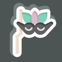 Sticker Mask. related to Theatre Gradient symbol. simple design editable. simple illustration vector