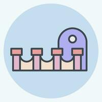 Icon Theatre. related to Theatre Gradient symbol. color mate style. simple design editable. simple illustration 1 vector