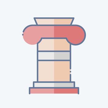 Icon Column. related to Theatre Gradient symbol. doodle style. simple design editable. simple illustration vector