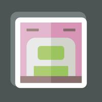 Sticker Cashbox. related to Theatre Gradient symbol. simple design editable. simple illustration vector