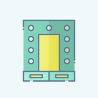 Icon Mirror. related to Theatre Gradient symbol. doodle style. simple design editable. simple illustration vector