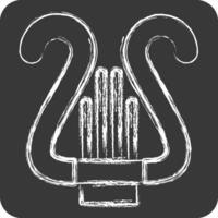 Icon Lyre. related to Theatre Gradient symbol. chalk Style. simple design editable. simple illustration vector