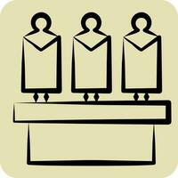 Icon Wardrobe. related to Theatre Gradient symbol. hand drawn style. simple design editable. simple illustration vector