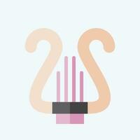 Icon Lyre. related to Theatre Gradient symbol. flat style. simple design editable. simple illustration vector