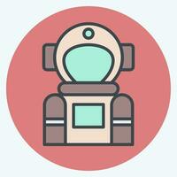 Icon Space Tourism. related to Future Technology symbol. color mate style. simple design editable. simple illustration vector