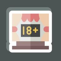 Sticker Age. related to Theatre Gradient symbol. simple design editable. simple illustration vector