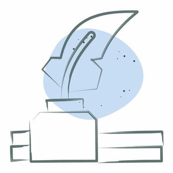 Icon Screenplay. related to Theatre Gradient symbol. Color Spot Style. simple design editable. simple illustration vector