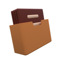 unique 3d render file archive folder icon illustration.Realistic vector illustration png